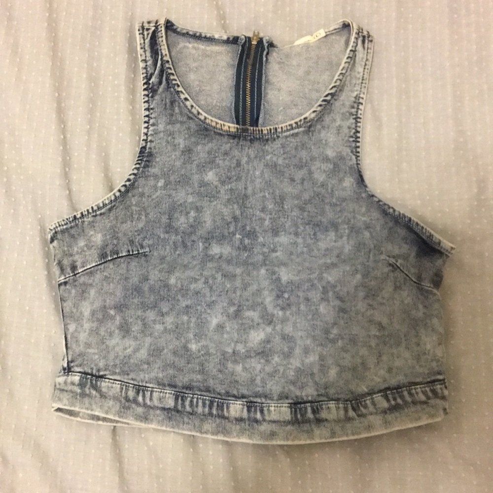 Denim crop top